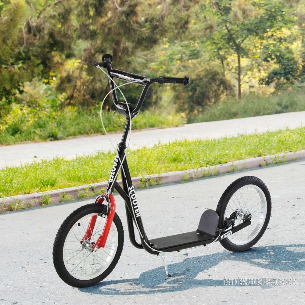 Barnsparkcykel, luftdäck, handbroms, blå