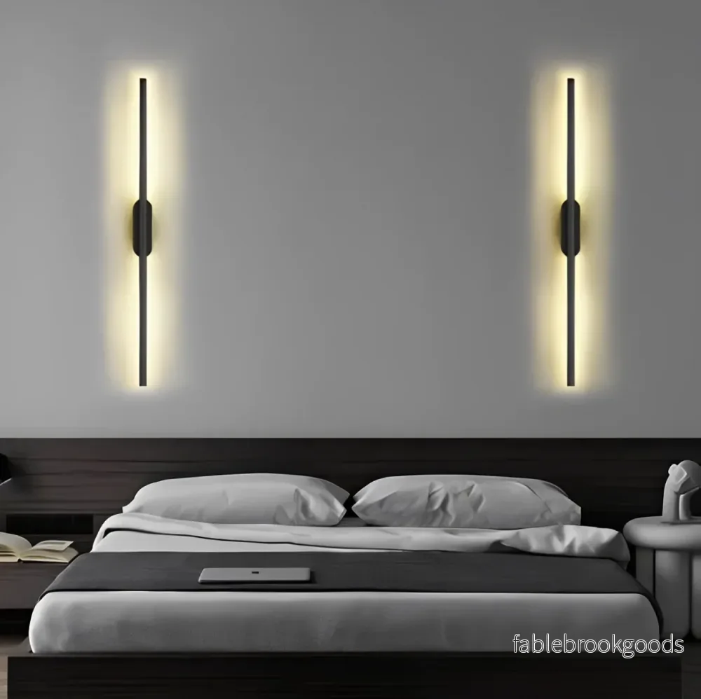 Modern Gold LED Wall Light for Bedroom and Stairs