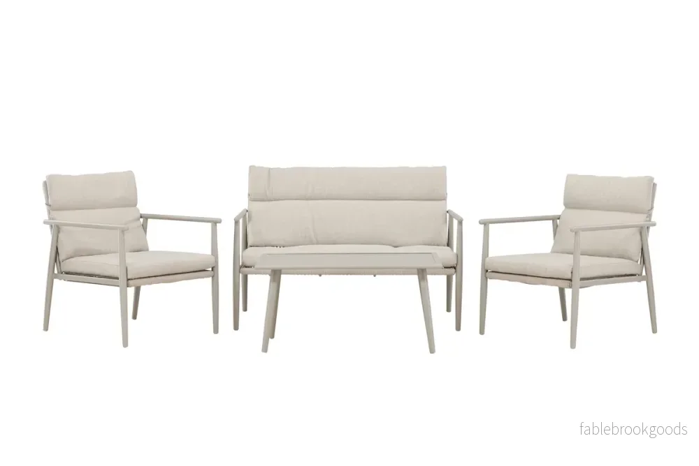 Mazzaro Soffgrupp Beige – Elegant Loungegrupp med Soffa, Fåtöljer & Bord | Venture Home - Bild 2