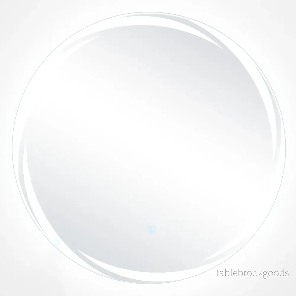 LED badrumsspegel – med belysning rund anti dim oval – 60 cm – Silver