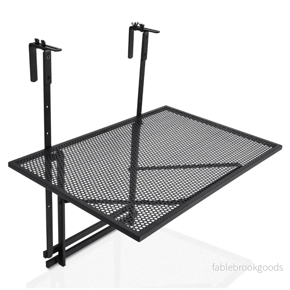 Hängande – järnhylla med nivå justerbar höjd – 5 60,5 x 48 x 61,5-82,5 cm – Svart