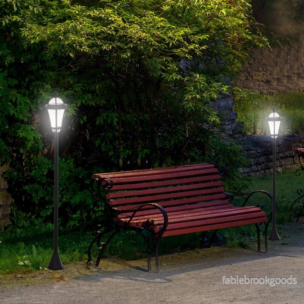 Solar LED Street Light, IP44 Vattentät, Energisnål, Svart - Bild 2