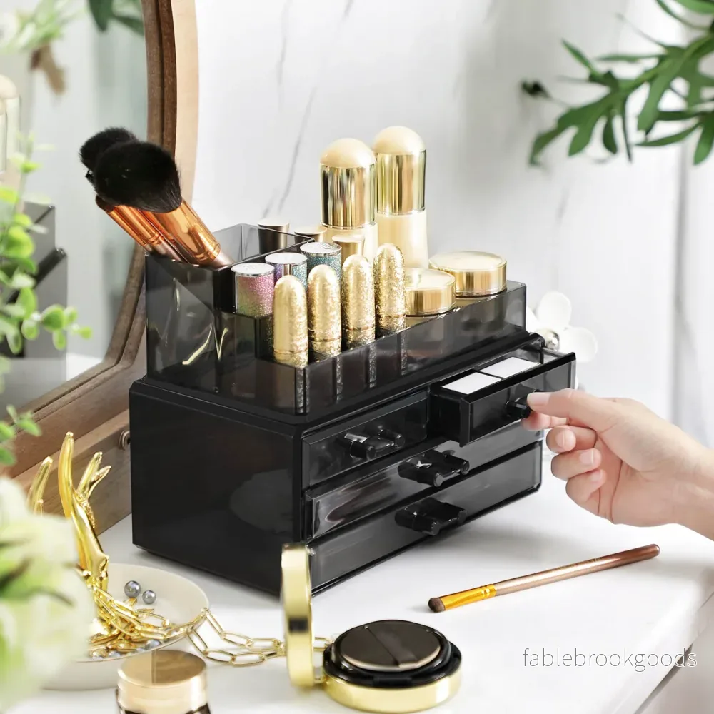 Make-Up Organizer-4 Drawers-Black - Bild 3