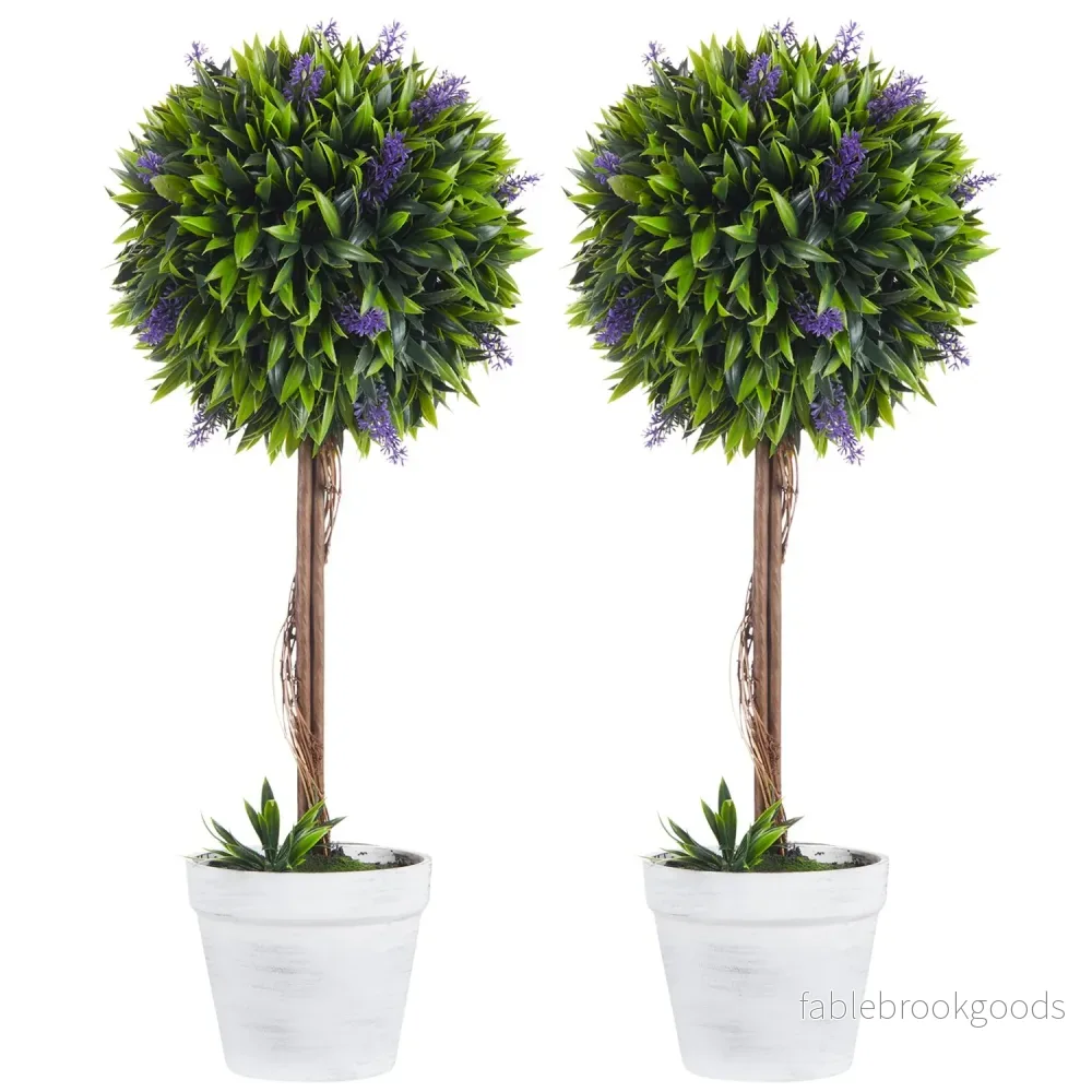 Konstgjorda lavendelväxter – 60 cm, set om 2 med mosskruka Konstgjorda lavendelväxter – 60 cm, set om 2 med mosskruka