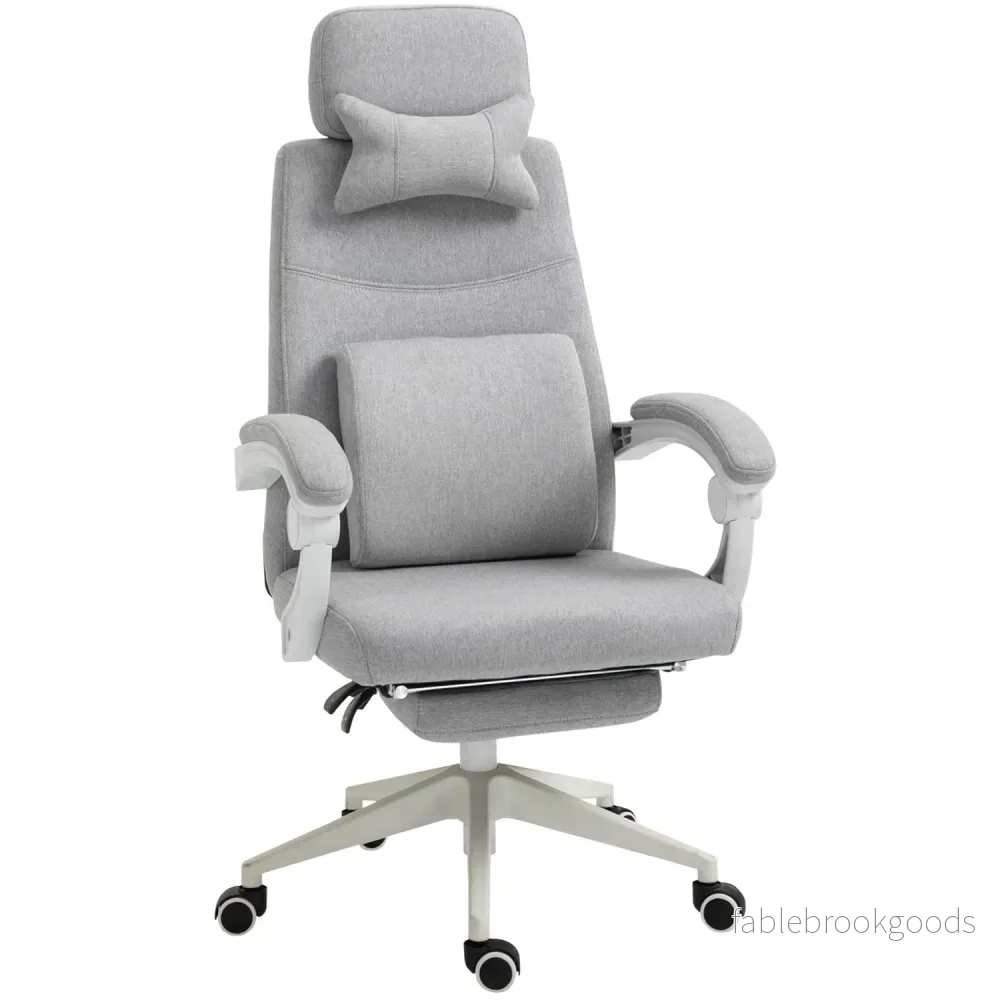 Ergonomisk spelkontorsstol, hjul och justerbar höjd