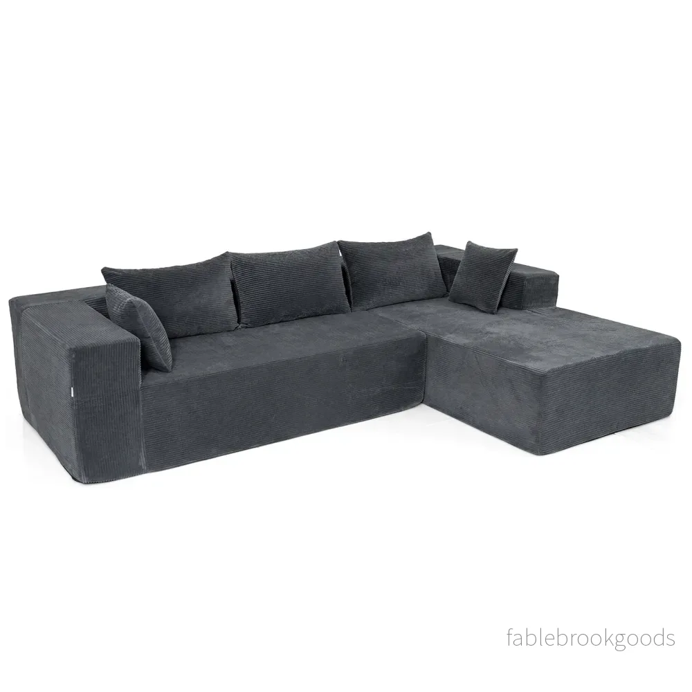 L‑formad – modulsoffa för personer med schäslong, bärkapacitet upp till – 4 600 kg 275 x 177 x 58 cm