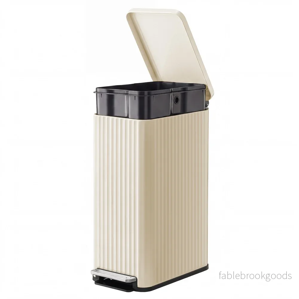 Pedaalemmer - 50 Liter - Soft-Close Deksel - Staal - Crème - Bild 2