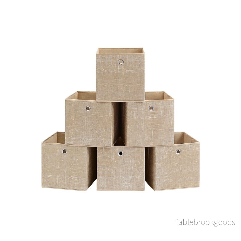 Förvaringsboxar set om 6 – gråmelerad