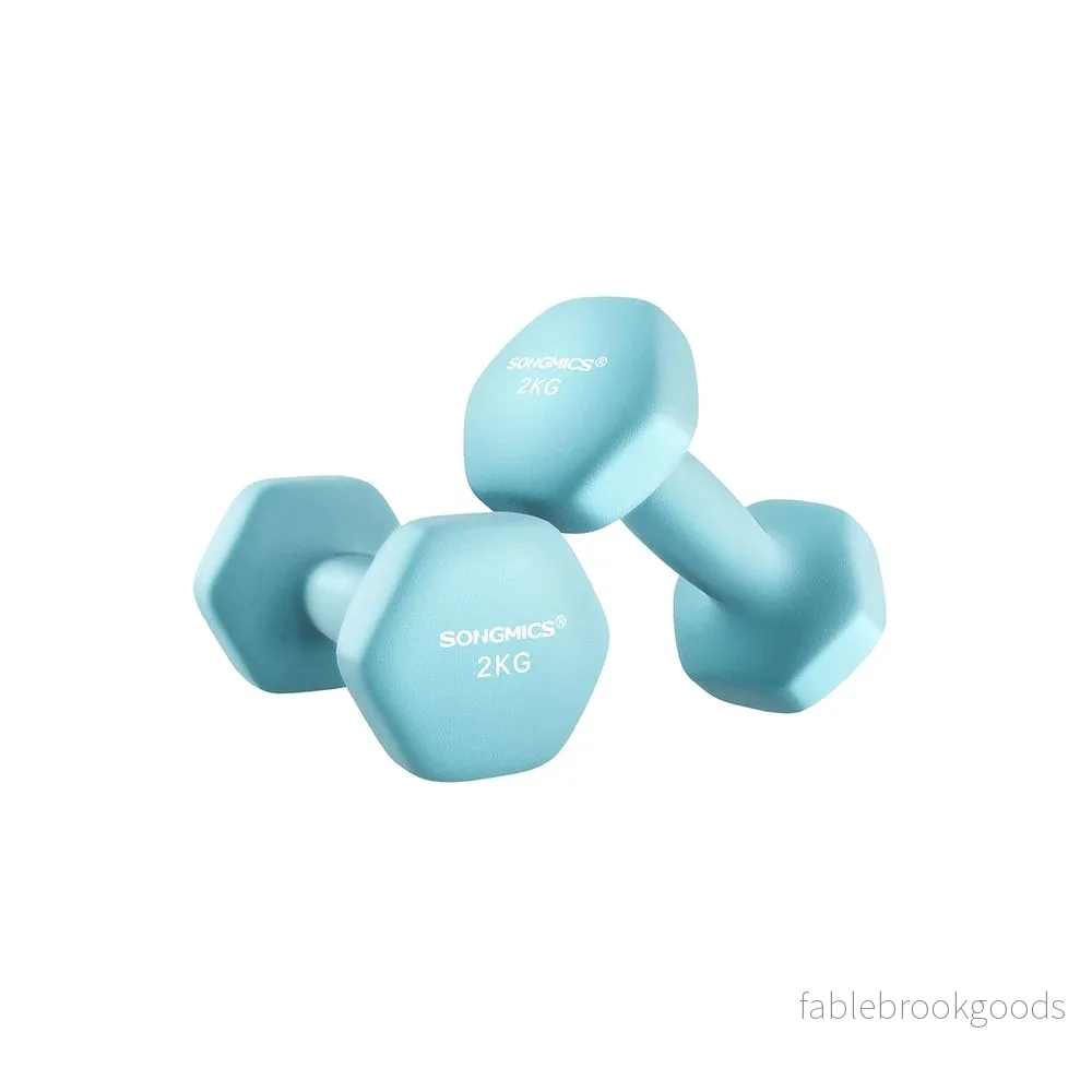 Hantelset – Ergonomiskt grepp – Halkfritt – Grön - Bild 3
