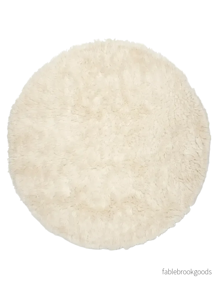 Måttanpassad Matta Cloudy Naturvit Rund Måttanpassad Matta Cloudy Naturvit Rund