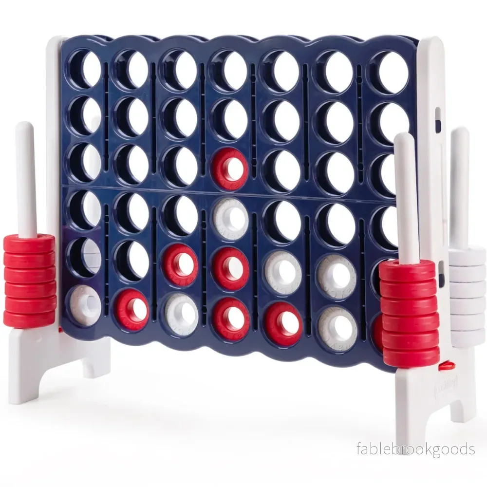 Fyra – i rad spel vinster med jumboringar vit + – 4 42 120 x 42 x 104 cm – Mörkblå - Bild 2