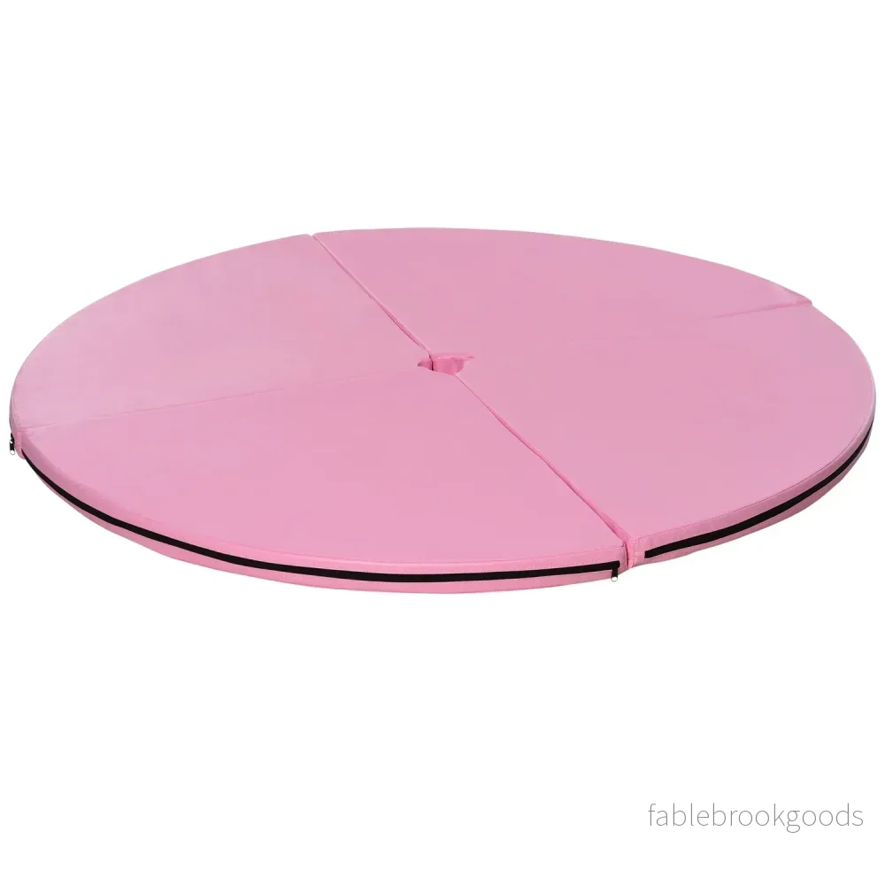 Pole Dance Matta, 5 cm tjock, 150 cm diameter, rosa