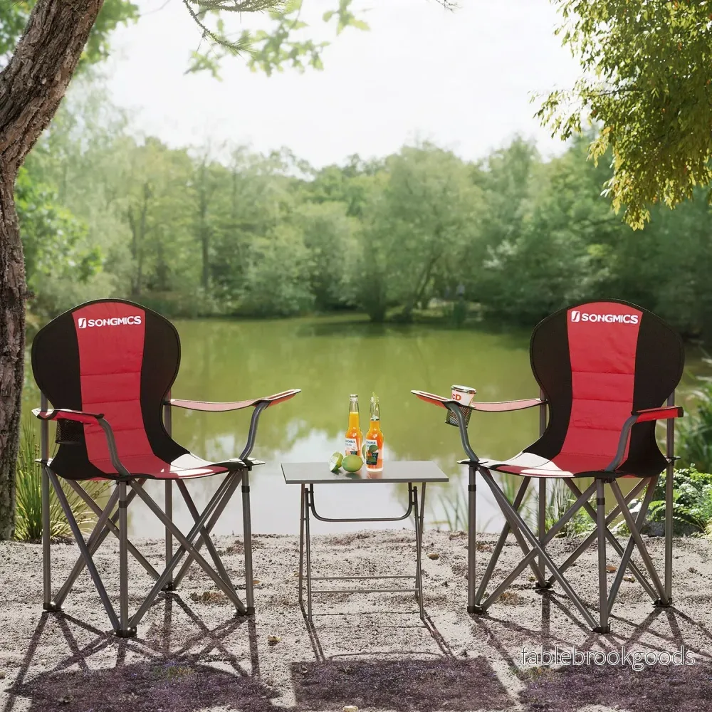Campingstol – Skumfylld sits – Röd - Bild 2