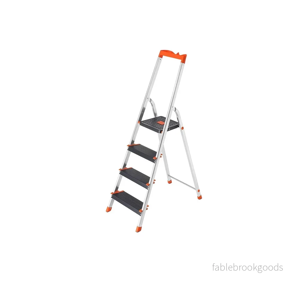 Vikbar aluminiumstege – Halkfri – Svart-Orange Vikbar aluminiumstege – Halkfri – Svart-Orange