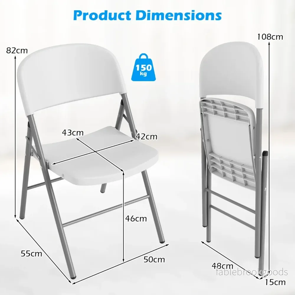 pack – Hoppstolar i metall och konstläder med bärförmåga Gäststolar Vitt – 6 150 kg – Vit - Bild 2