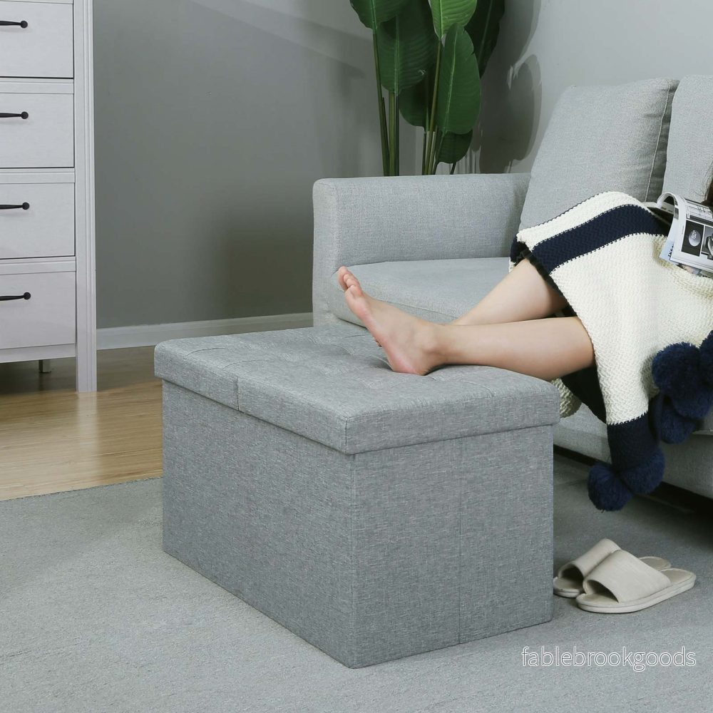 Sittlåda – Förvaringsutrymme och sits – Ljusgrå - Bild 3