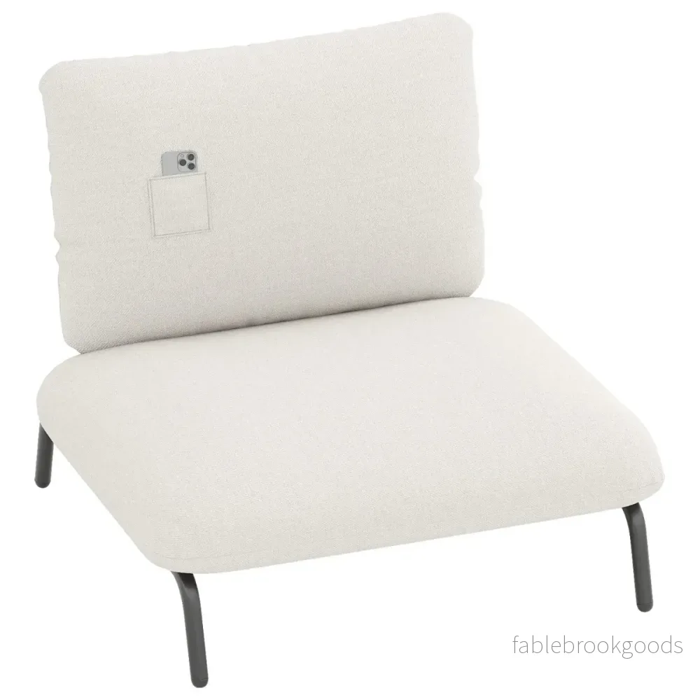 Extra – stor accentstol med bred och djup sits Klädd Belastbar upp till – 250 kg – Beige