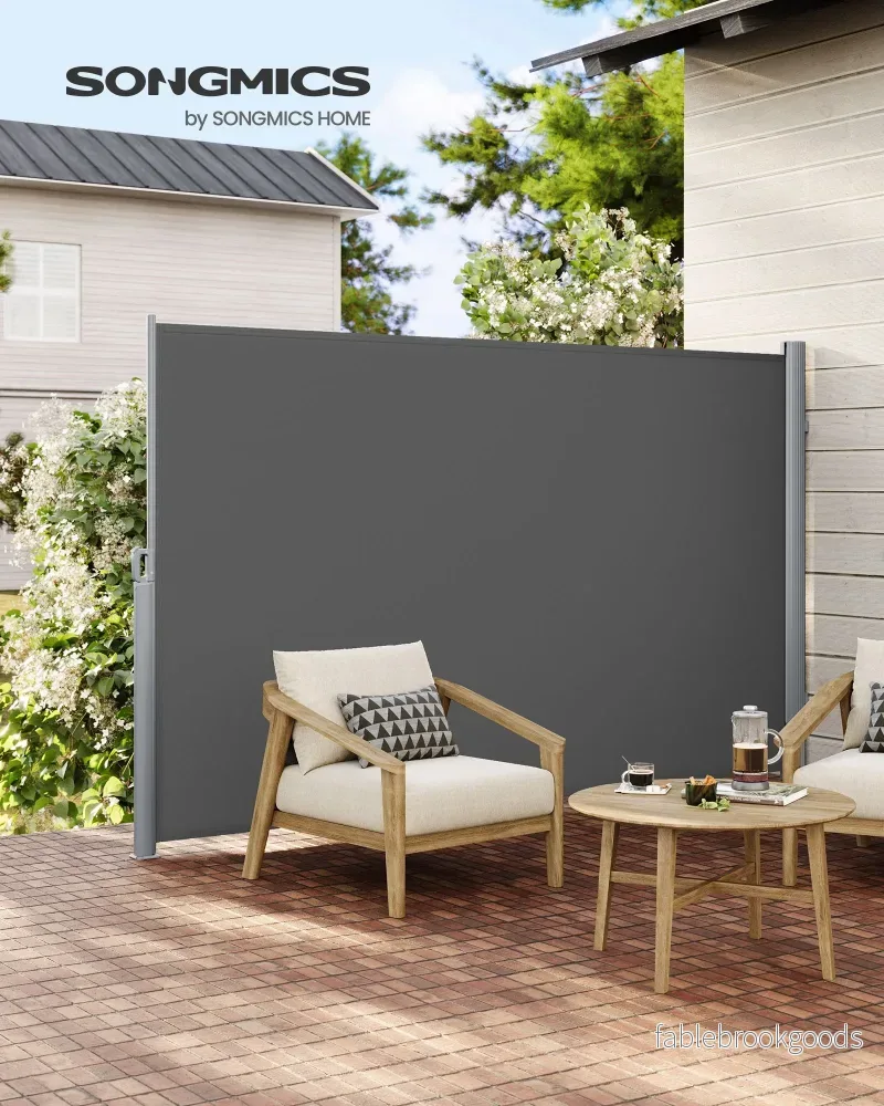 Zijluifel - 160 x 400 cm - Uitschuifbaar - Privacyscherm - Antraciet - Bild 3