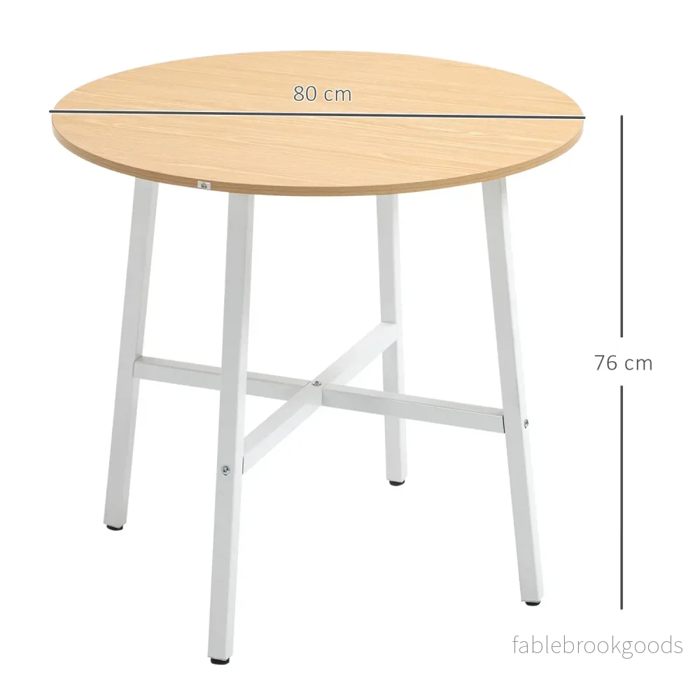Modernt matbord i stål och trä för 4, 80x80x76 cm - Bild 3