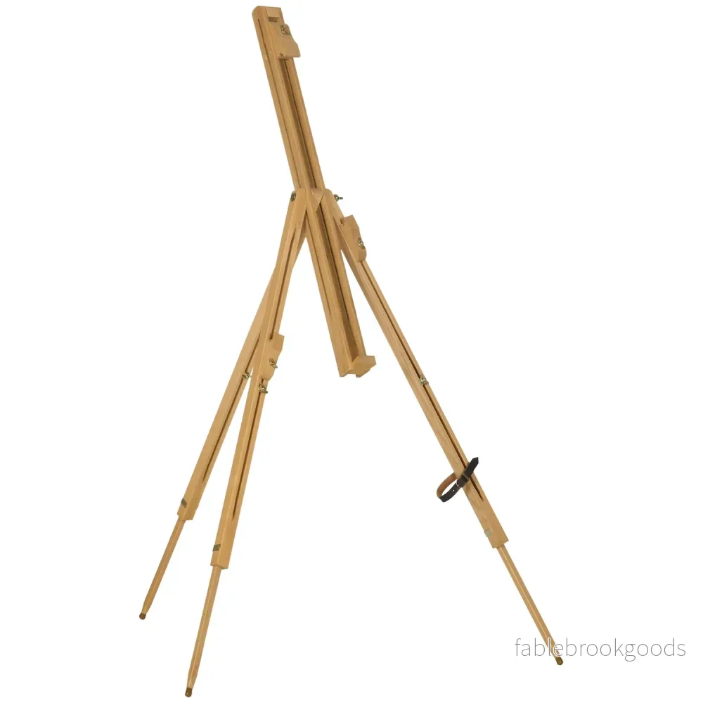 Justerbart stativ i bokträ för 107 cm duk
