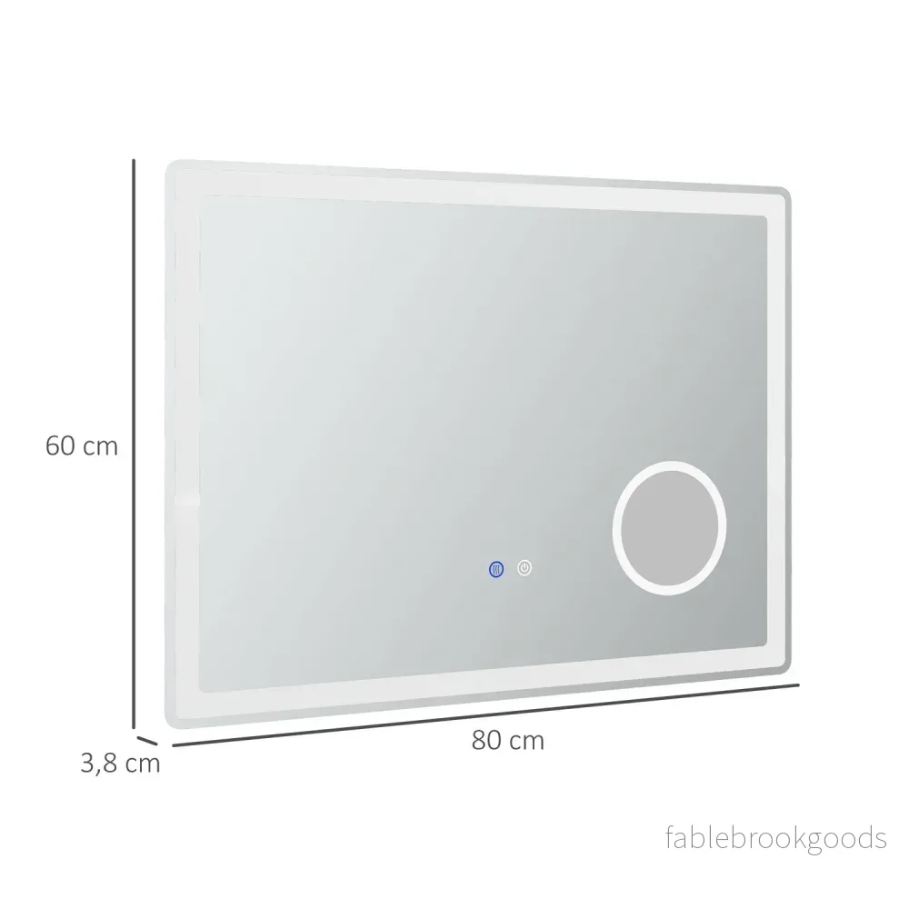 LED badrumsspegel med 3X förstoring, Touch, Anti-Imma - Bild 3