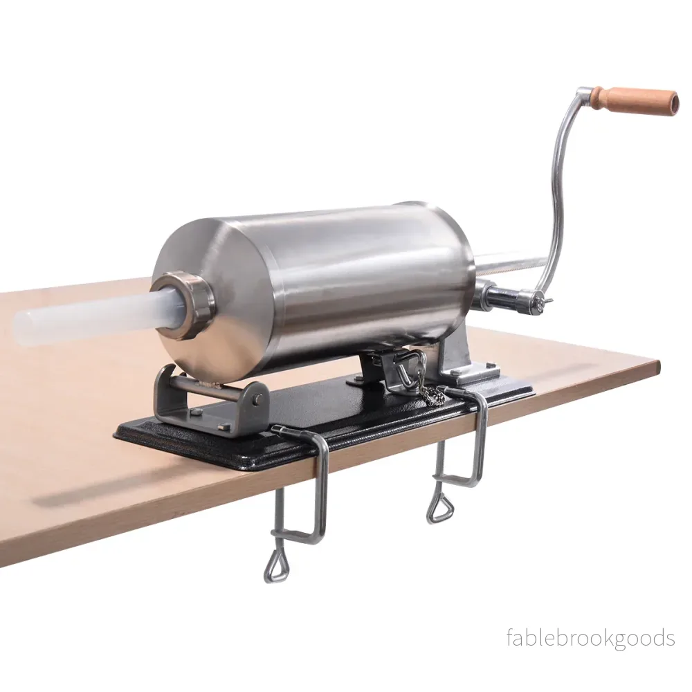Korvfyllare – korvmaskin korvpåfyllningsmaskin korvspruta korvpress – 4 kg – Silver - Bild 3