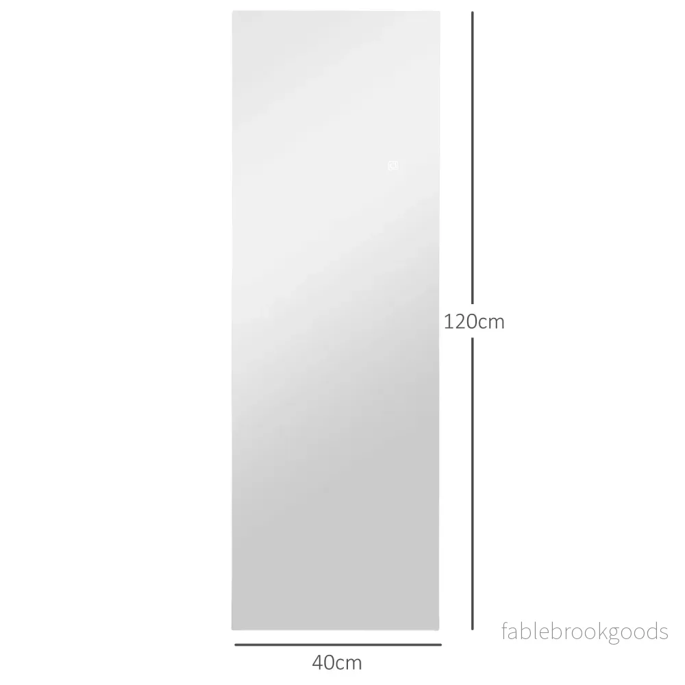 Golvspegel med LED-ljus, Touch Control, 40x120 cm - Bild 3
