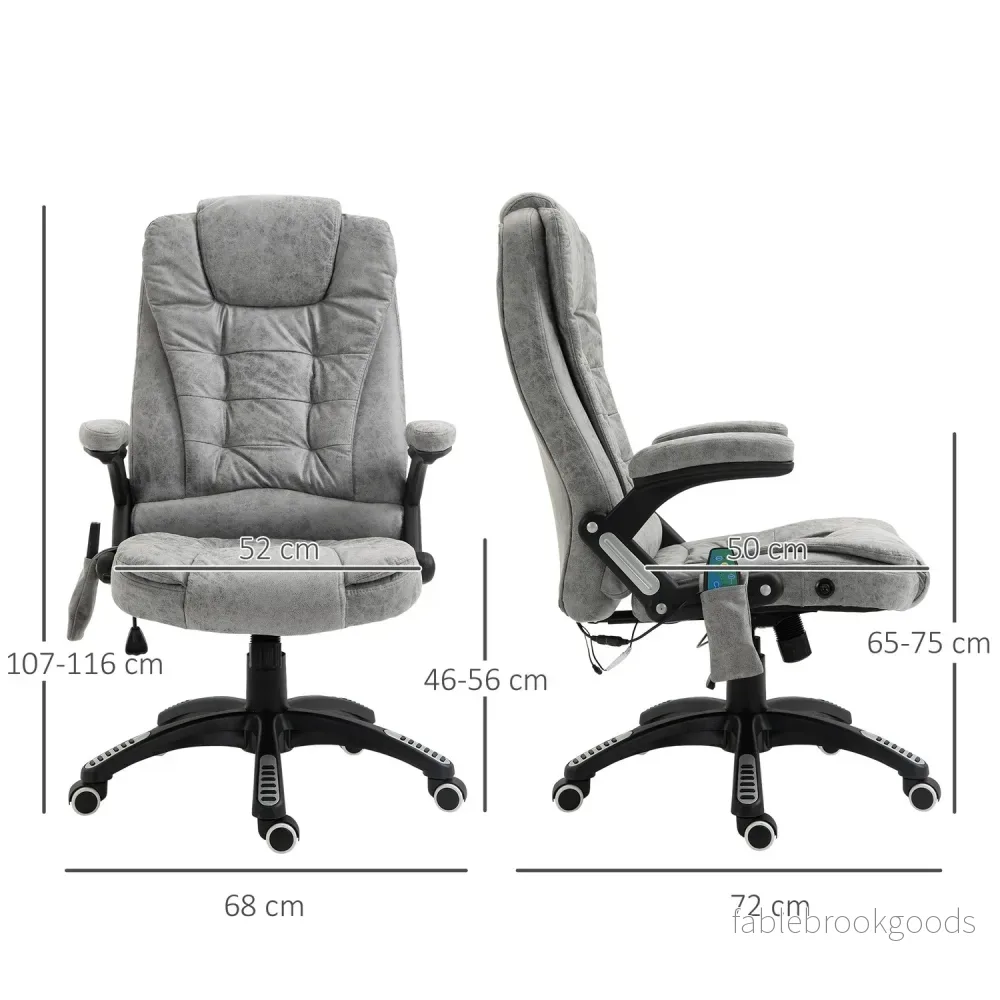 Ergonomisk kontorsstol med värme och massage, justerbar höjd - Bild 3