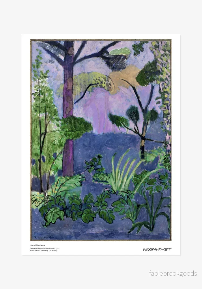 Poster, Henri Matisse, Marockanskt landskap (Akantus) Poster, Henri Matisse, Marockanskt landskap (Akantus)