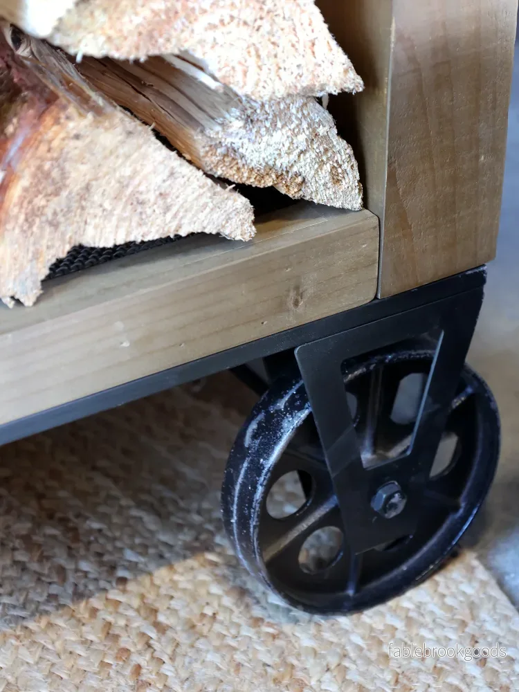 Köksö på hjul i återvunnet trä – 120 cm - Bild 2