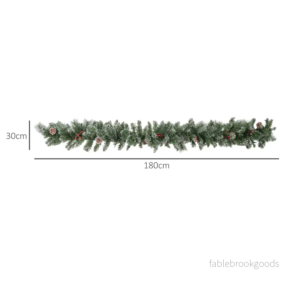 1,8 m konstgjord julgirlang med LED-ljus - Bild 3