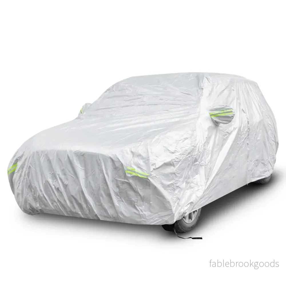 Väderbeständig – presenning för fordon Bilskydd med dragkedja – 483 x 191 x 153 cm – Silver - Bild 2