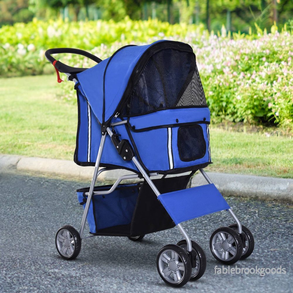 Hundvagn och joggingvagn, blå – husdjursvagn - Bild 2