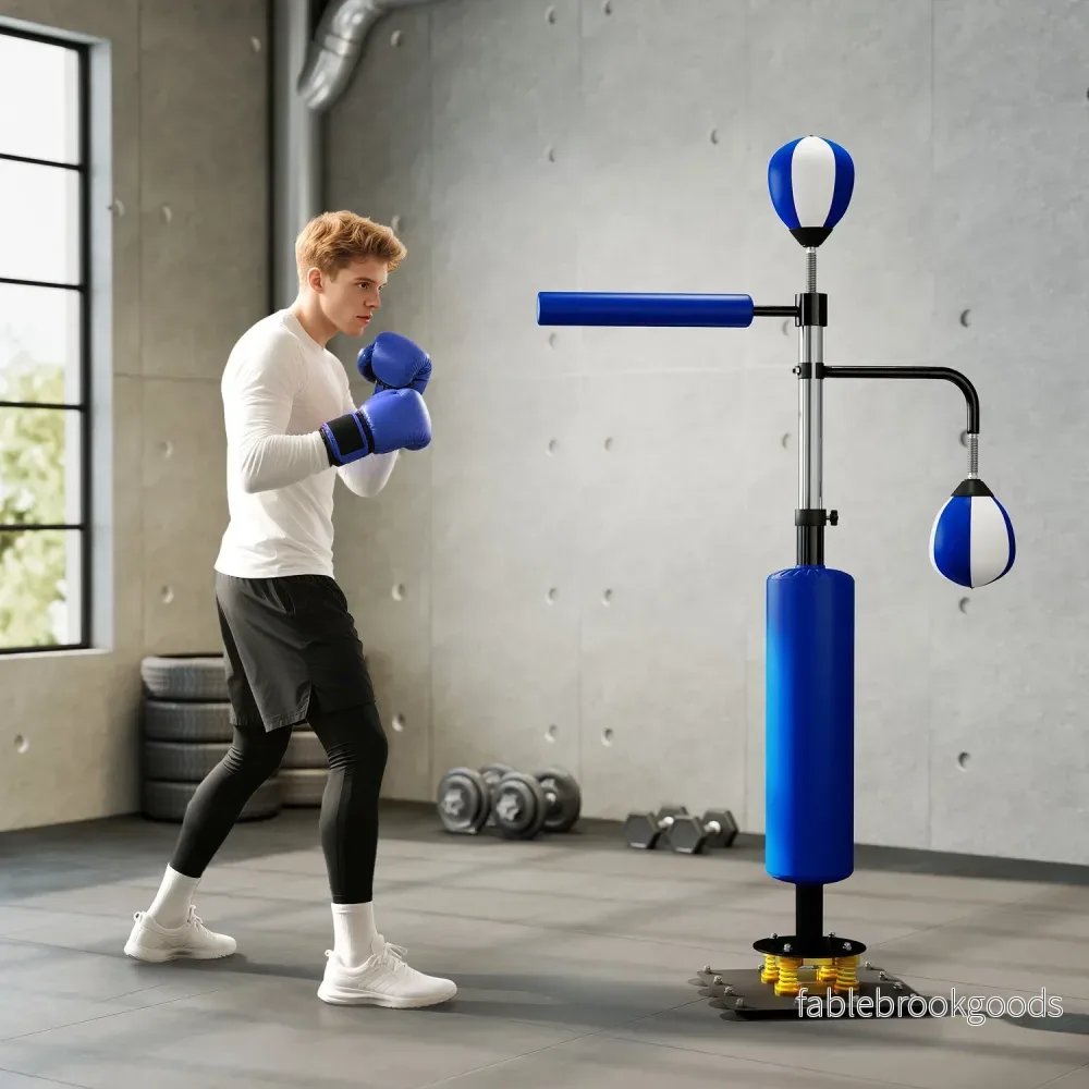Justerbart boxningsställ med speedballs och sparkplatta - Bild 2