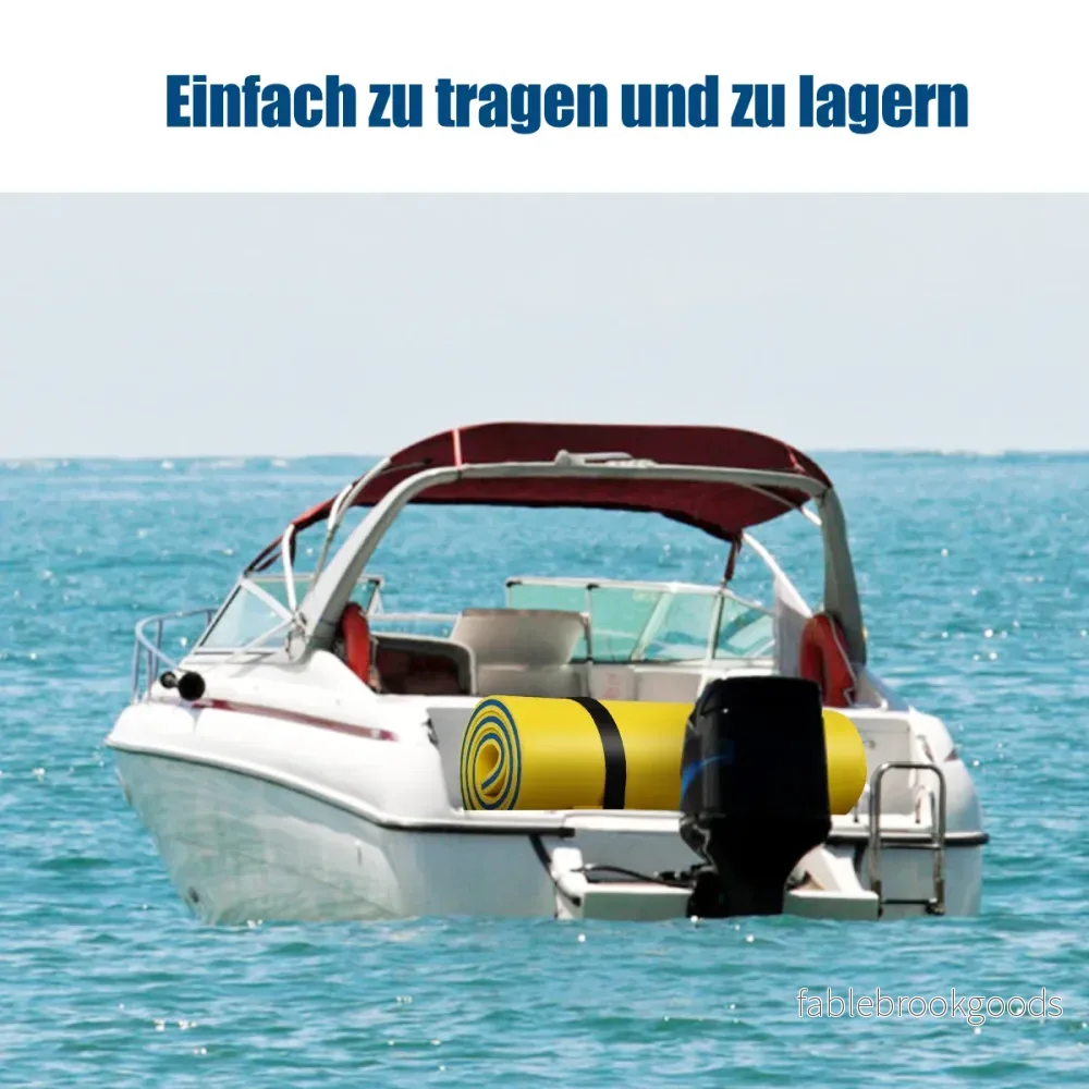 Vattenmatta – Flytskummatta XPE Foam + – 220 x 90 x 4 cm – Blå och gul - Bild 3