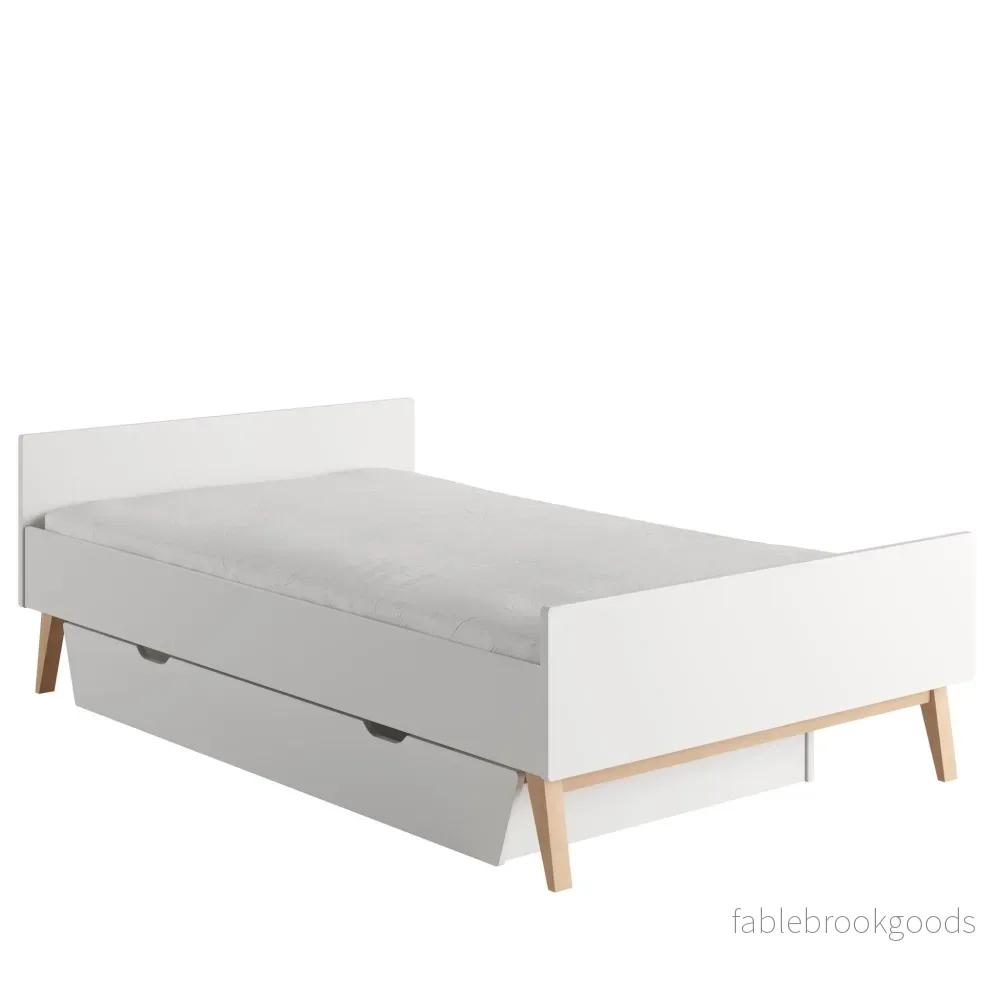 Sara under bed drawer to 200 x 90 cm and 200 x 120 cm White color - Bild 3