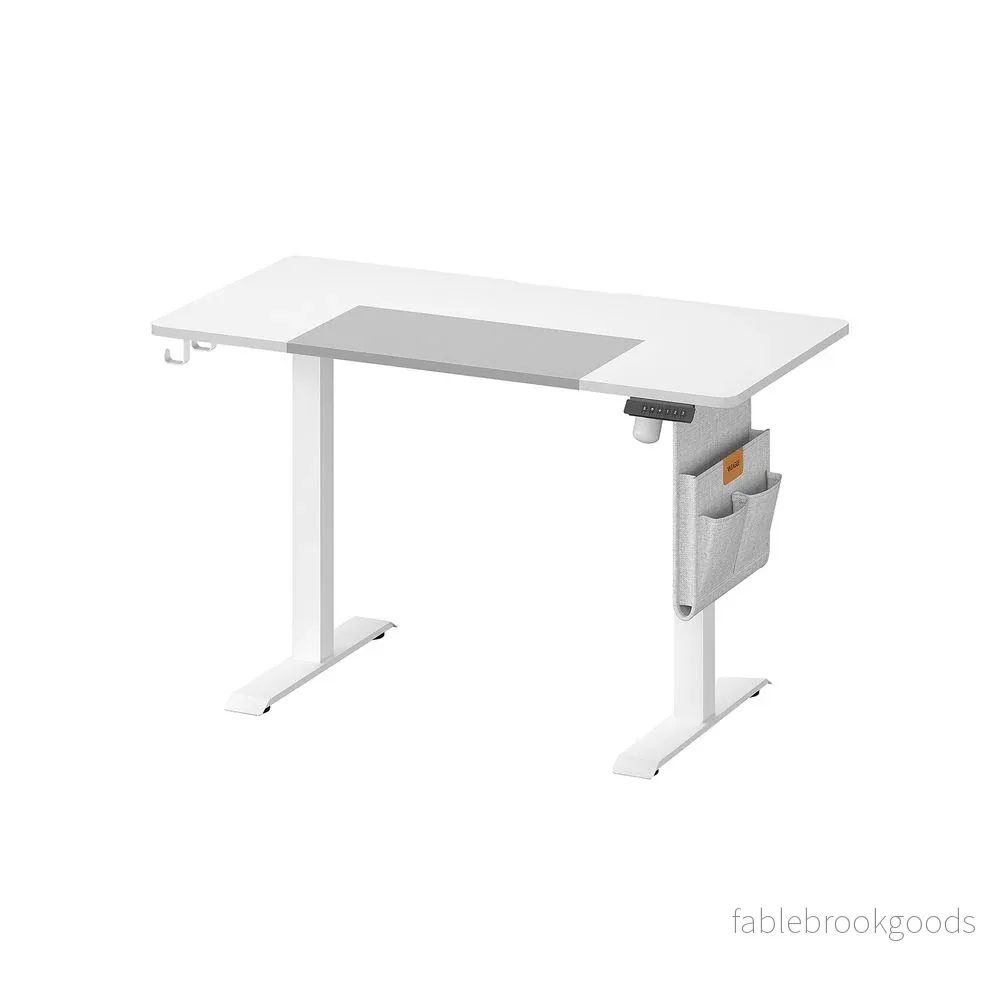 Elektriskt skrivbord – Justerbar höjd med organisatör – Vintage brun-svart - Bild 2