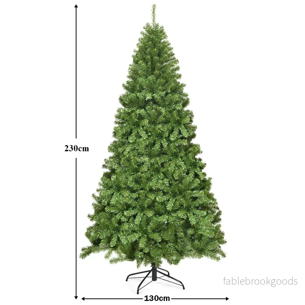 Konstgjord – julgran med metallställ julgrön – 230 cm – Grön - Bild 3