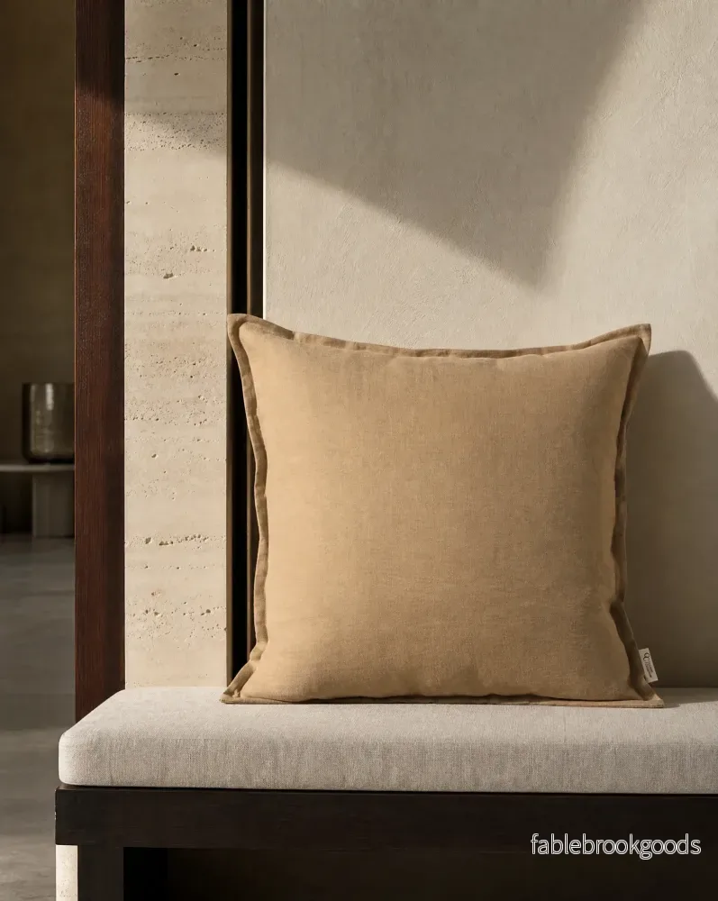 Kuddfodral Classic Linen Mocca - Bild 2