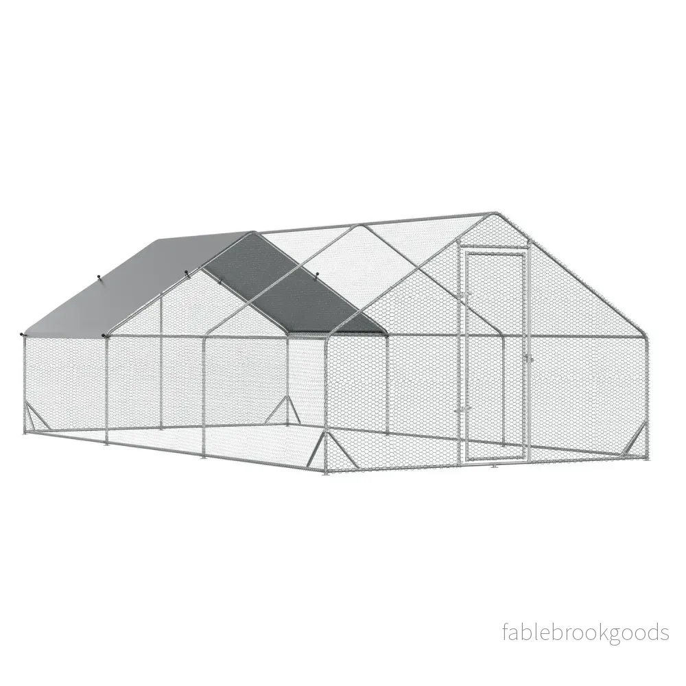 Utomhus XXL hönshus, 3x6x2m, rymmer 12-18 fåglar