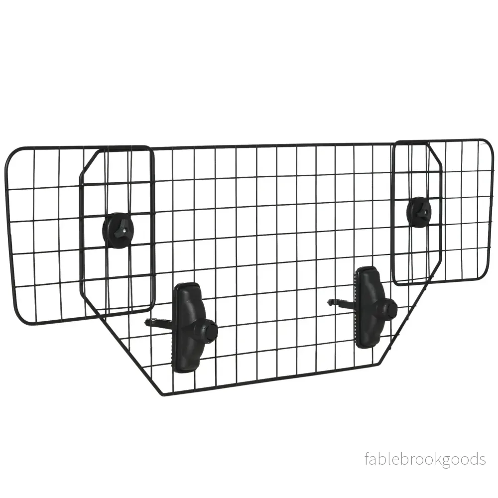 Justerbar hundbarriär för bilkänga, metall, svart, 90-120×40,5 cm Justerbar hundbarriär för bilkänga, metall, svart, 90-120×40,5 cm