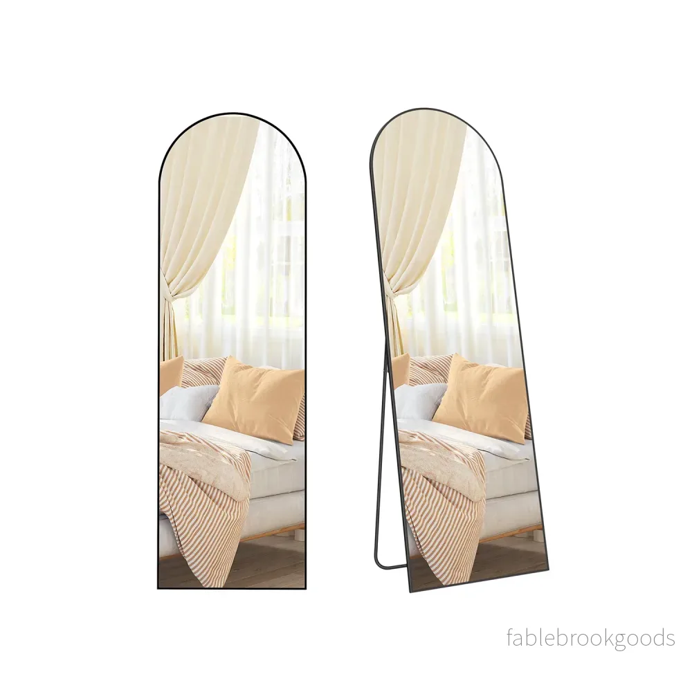 Hellängdsspegel – Böjd design – Bläcksvart Hellängdsspegel – Böjd design – Bläcksvart
