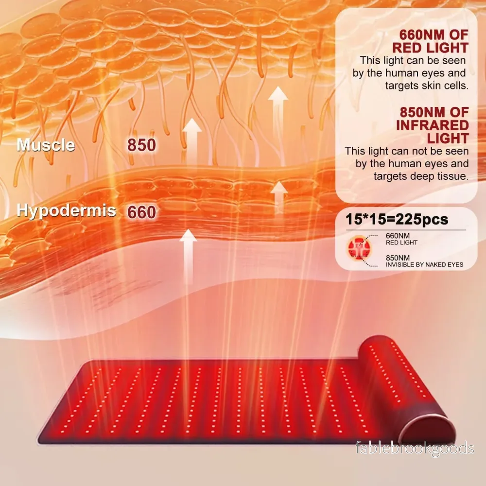 Multi-functional Leather Red Light Therapy Mat With Neck Support - Bild 2