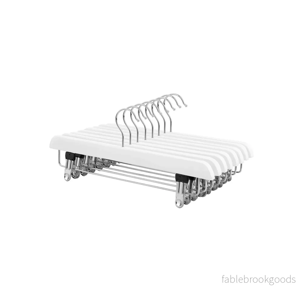 Byxhängare – Justerbar – Set om 8 – Vit - Bild 2