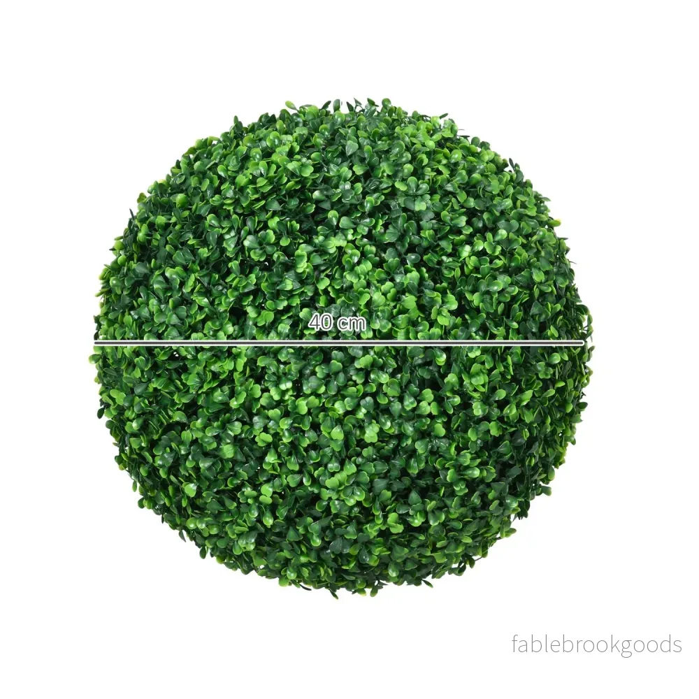 Konstgjorda buxbombollar, set om 2 – UV-beständig, grön - Bild 3