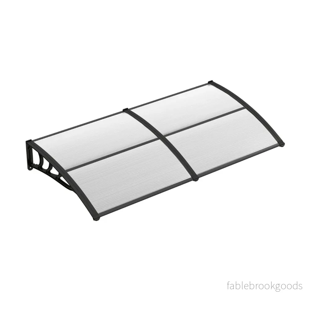 Kapell – för ytterdörr takbeläggning infälld transparent – 199 x 99 cm – Grå