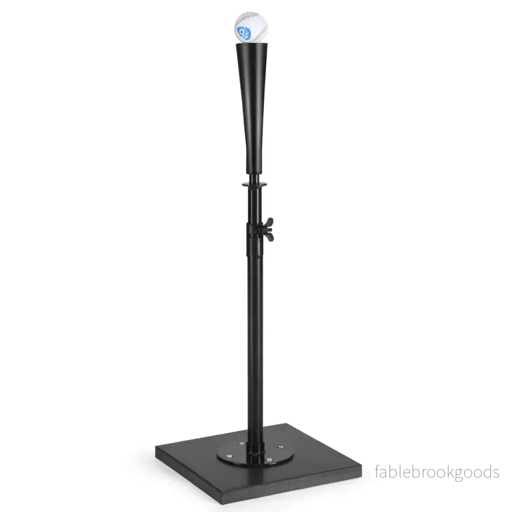 Batting – Tees höj och justerbart Baseballstativ bärbart med stabil bas – 63,5-91,5 cm – Svart