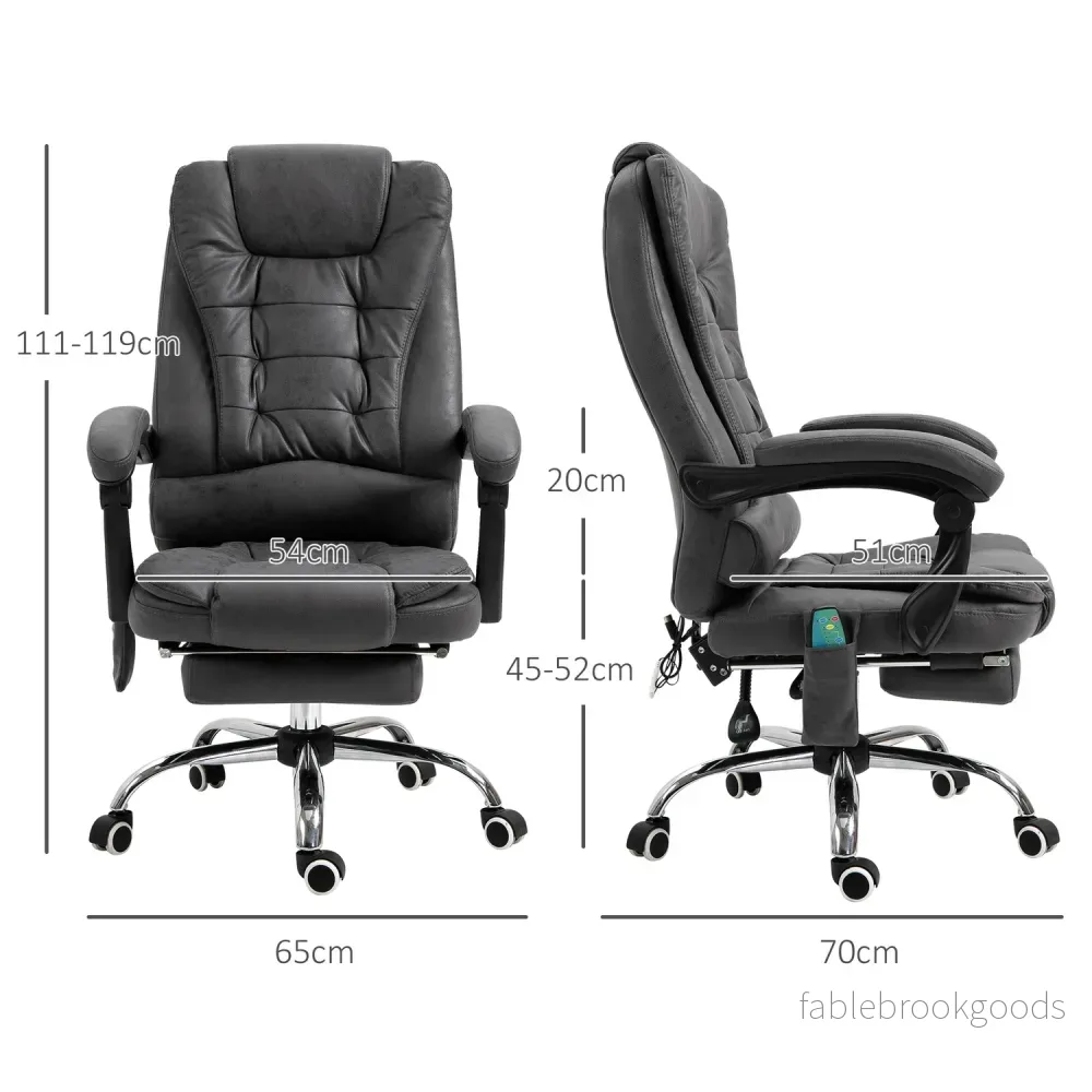 Ergonomisk kontorsstol med massage, värme & fotstöd - Bild 3