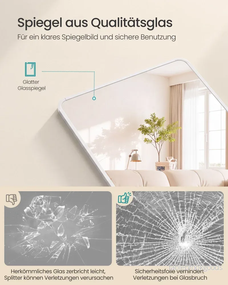 Passpiegel - Van Gehard Glas - Matwit - 120 x 40 x 1,3 cm - Bild 3