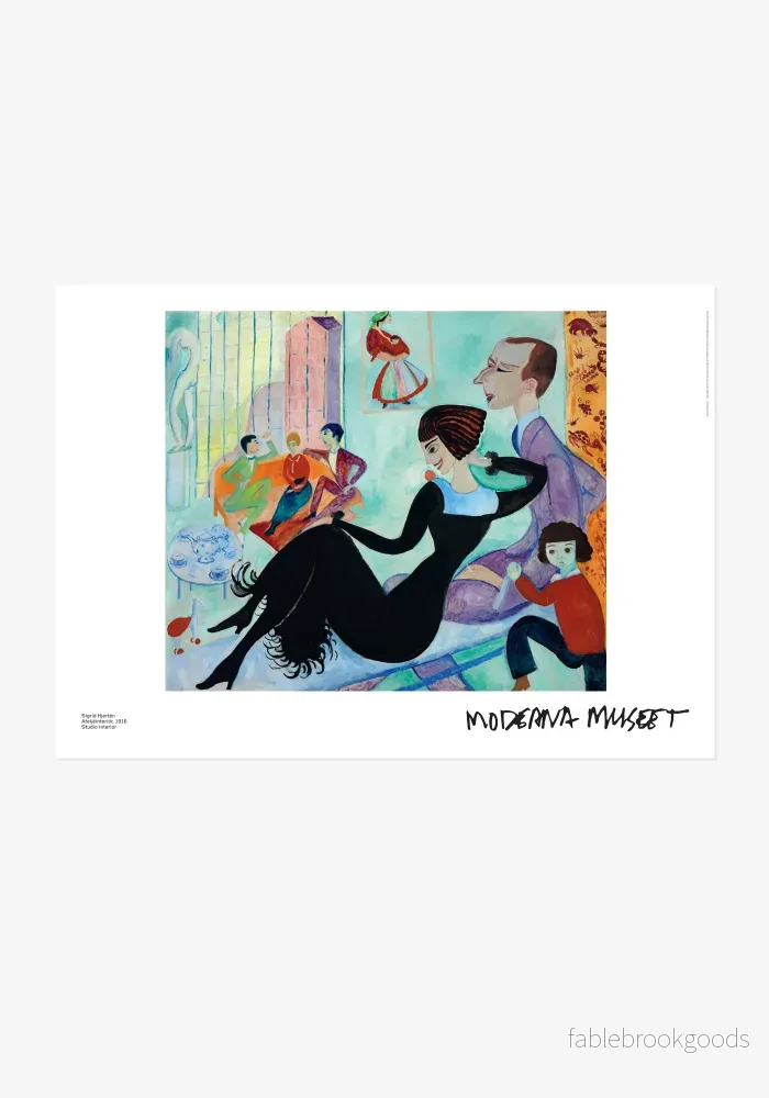 Poster, Sigrid Hjertén, Ateljéinteriör